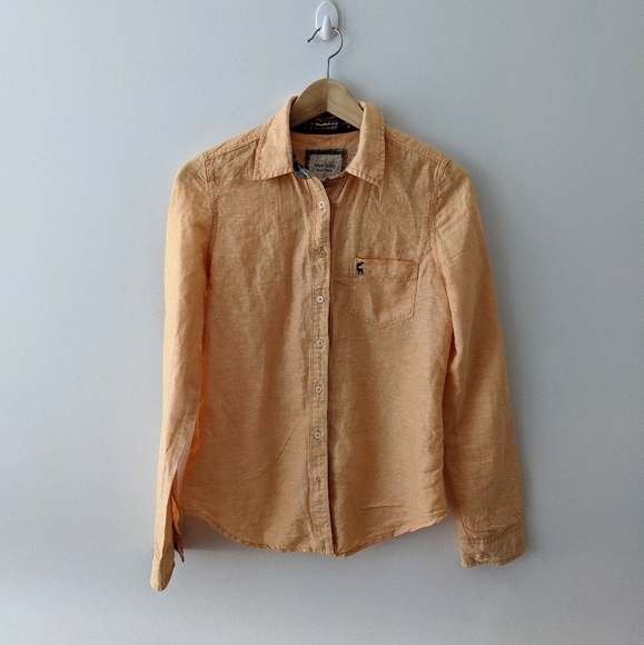 5 for $20 Orange Creamsicle Button Down Shirt - Picture 4 of 4